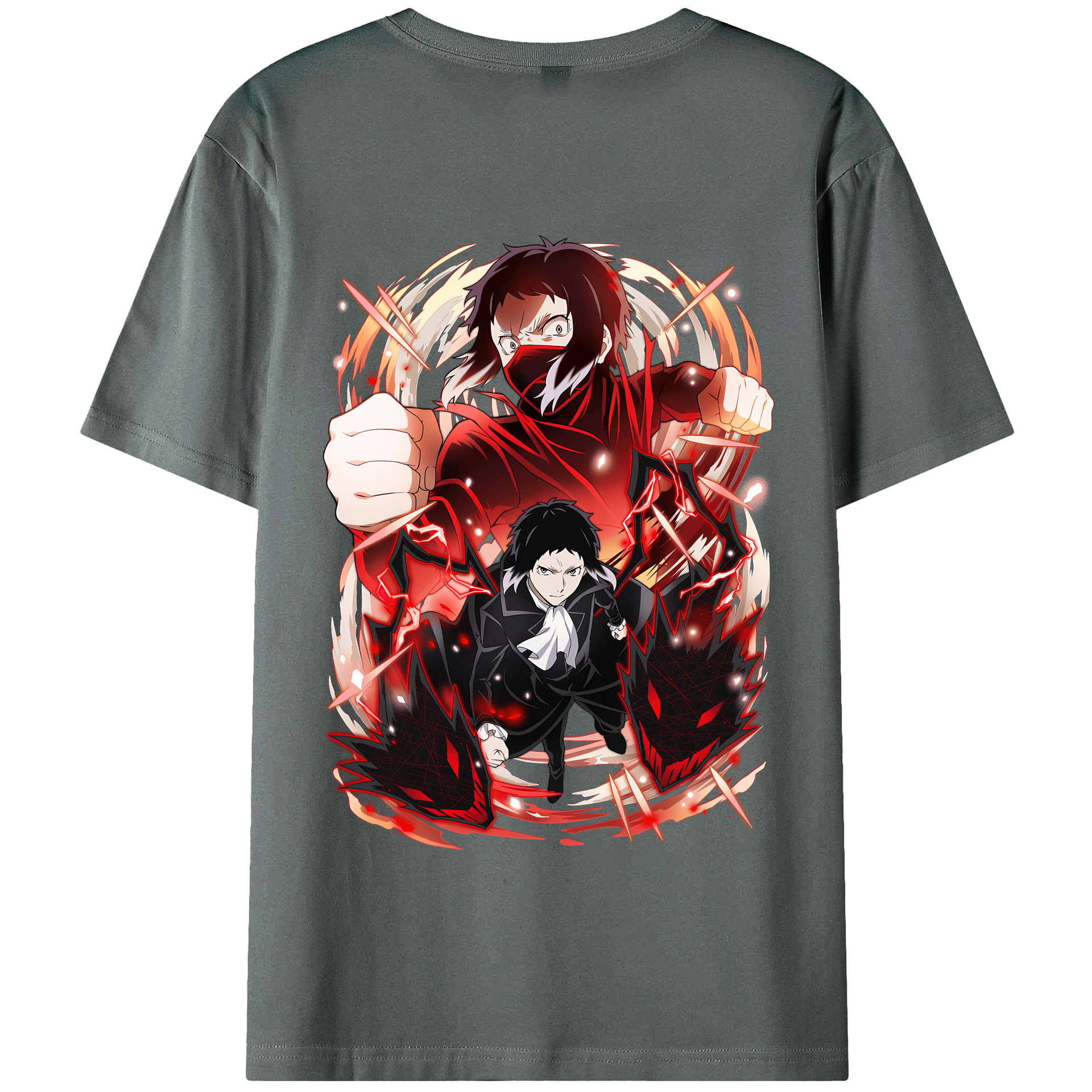 （画像用） 文豪ストレイドッグス Bungo Stray Dogs 綿100％半袖Tシャツ（背面プリント）